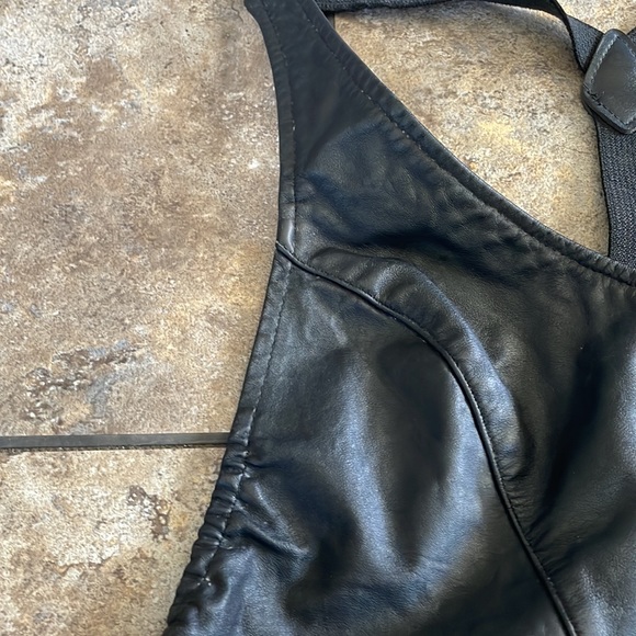 Vintage FIRENZE Santa Barbara leather and suede halter top large - Picture 5 of 15
